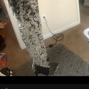 Velvet /suede green long boot heels